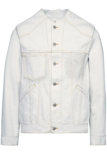 Maison Margiela collarless denim jacket - Neutrals