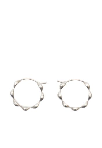 Maison Margiela polished medium hoops - Silver