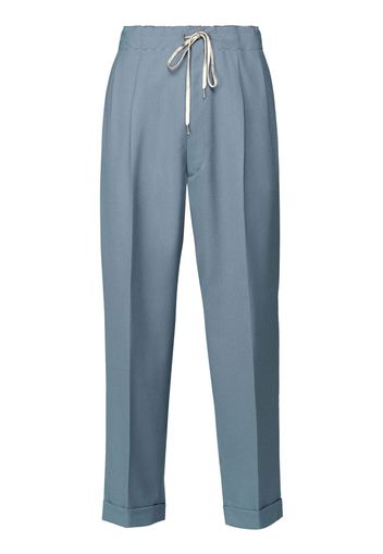 Maison Margiela drawstring tapered trousers - Blue