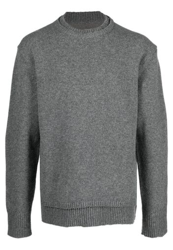 Maison Margiela elbow-patch crew-neck jumper - Grey