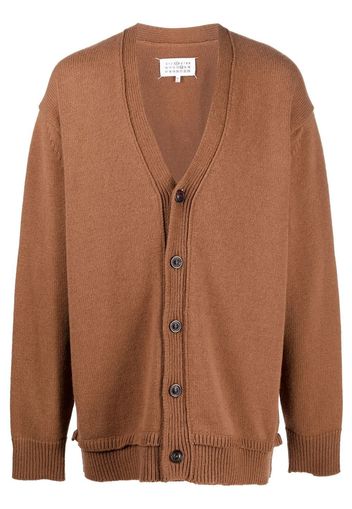 Maison Margiela V-neck knit cardigan - Brown