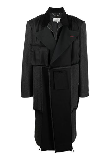 Maison Margiela panelled-design mid-length coat - Grey