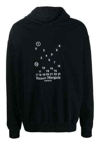 Maison Margiela logo-print hoodie - Black