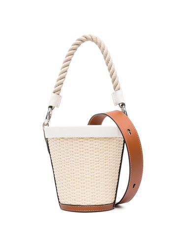 Maison Margiela rope-handle woven bucket bag - Neutrals