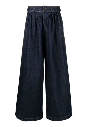 Maison Margiela pleated wide-leg trousers - Blue