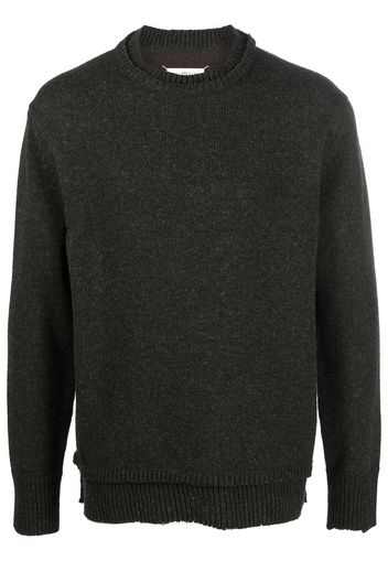 Maison Margiela elbow-patch crew neck jumper - Green