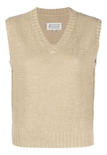 Maison Margiela chunky-knit hemp vest - Neutrals