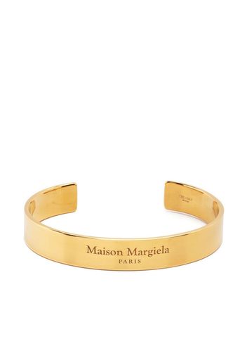 Maison Margiela engraved-logo bangle bracelet - Gold