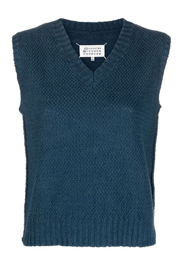 Maison Margiela chunky-knit hemp vest - Blue