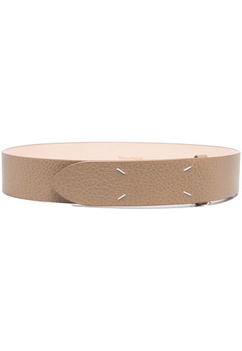 Maison Margiela grained four-stitch belt - Brown