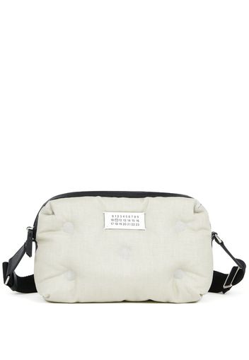 Maison Margiela logo-patch padded shoulder bag - White