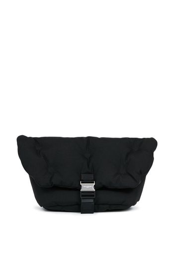 Maison Margiela logo-patch padded shoulder bag - Black