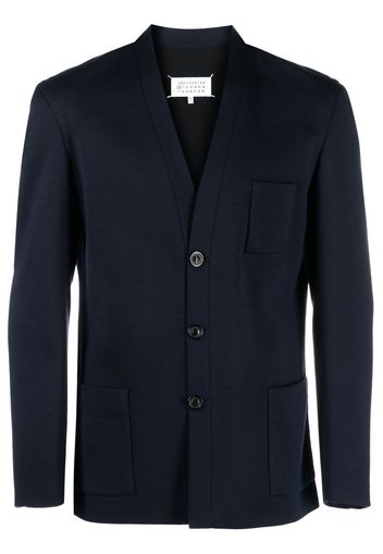 Maison Margiela button-up wool-blend blazer - Blue