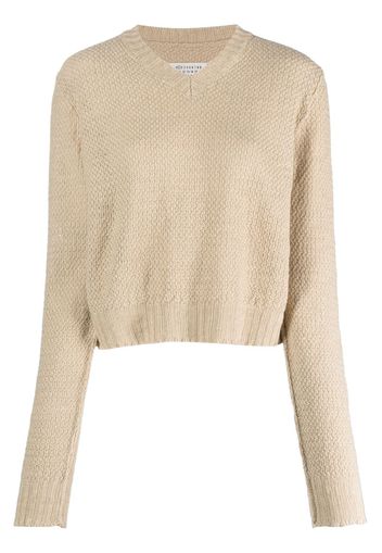 Maison Margiela V-neck knitted jumper - Neutrals