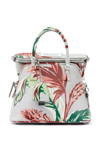 Maison Margiela botanical-print leather shoulder bag - Grey