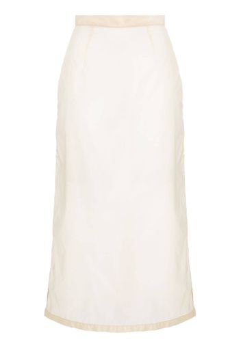 Maison Margiela semi-sheered high-waisted skirt - Neutrals