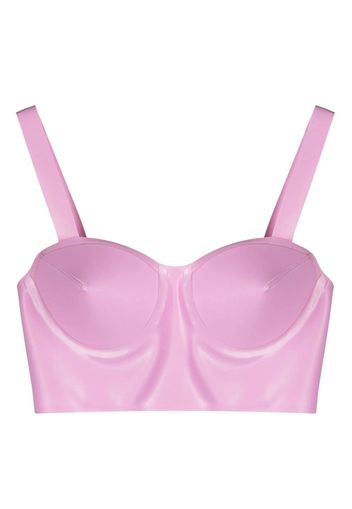 Maison Margiela sweetheart-neck cropped bra - Pink