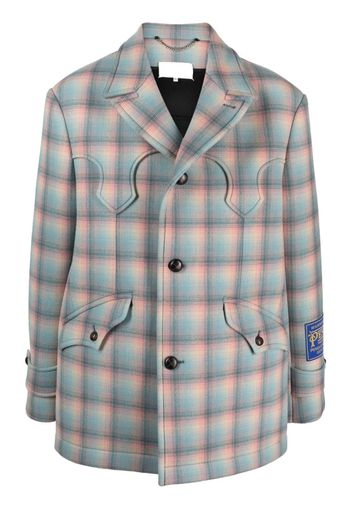 Maison Margiela Pendleton wool coat - Blue