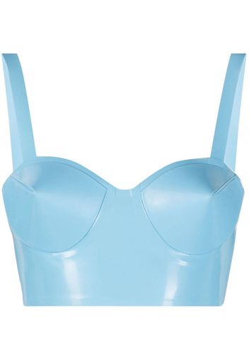 Maison Margiela rubber cropped top - Blue