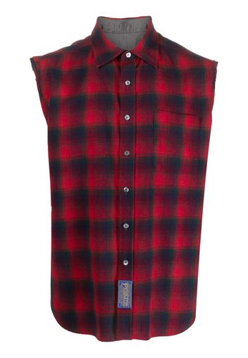 Maison Margiela Pendleton plaid check-print sleeveless shirt - Red