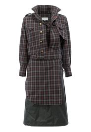 deconstructed plaid dress