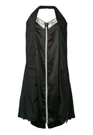 Maison Margiela zip front halter slip dress - Black