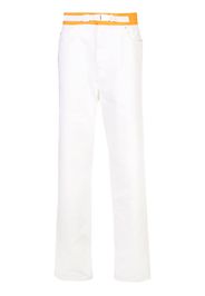 Maison Margiela loose fit belted jeans - White