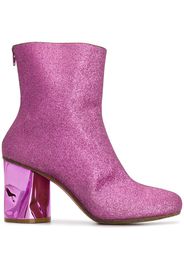 Maison Margiela crushed heel glitter ankle boots - Pink