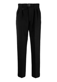 belted tailored trousers