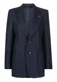 Maison Margiela notched-lapel single-breasted blazer - Blue