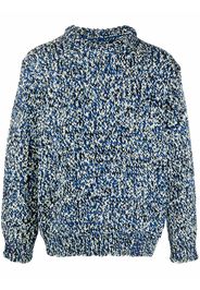 Maison Margiela chunky-knit mock neck jumper - Blue