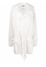 Maison Margiela slouchy hooded coat - White