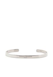 Maison Margiela logo-engraved cuff bracelet - Silver