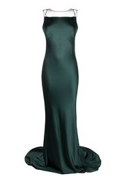 Maison Margiela backless fishtail gown - Green