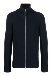 Maison Margiela ribbed-knit zipped cardigan - Blue