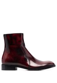 Maison Margiela wax-coated ankle boots - Red