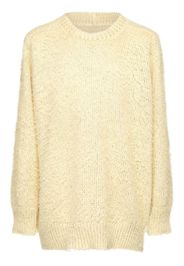 Maison Margiela ribbed-trim textured jumper - Yellow