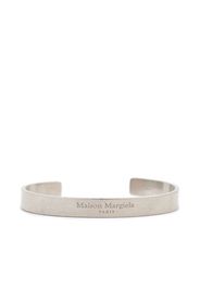 Maison Margiela engraved-logo bangle bracelet - Silver