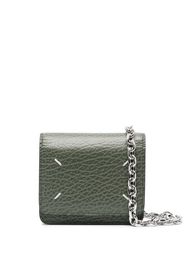 Maison Margiela four-stitch leather chain wallet - Green