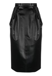 Maison Margiela high-waisted satin midi skirt - Black