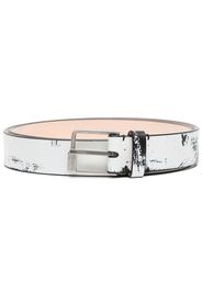 Maison Margiela square-buckle printed belt - White