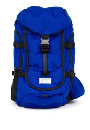 Maison Margiela logo-patch backpack - Blue