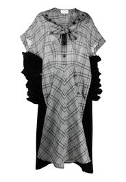 Maison Margiela spliced check-print silk dress - Black