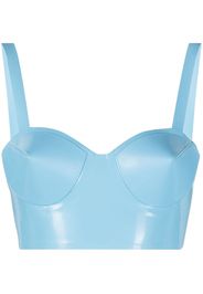 Maison Margiela rubber cropped top - Blue