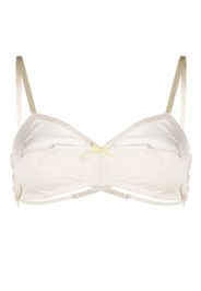 Maison Margiela bow-detail mesh bra - Neutrals