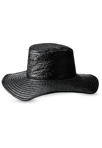 Maison Michel Lauren crinkled-finish hat - Black