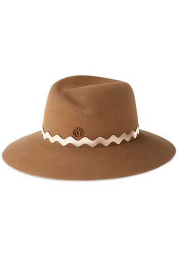 Maison Michel Virginie felt fedora hat - Brown