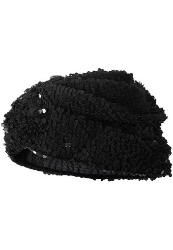 Maison Michel Hiromi sequin-embellished head-wrap - Black