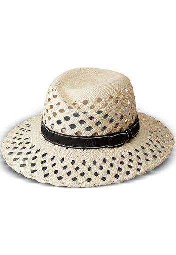 Maison Michel Virginie logo-plaque sun hat - Neutrals