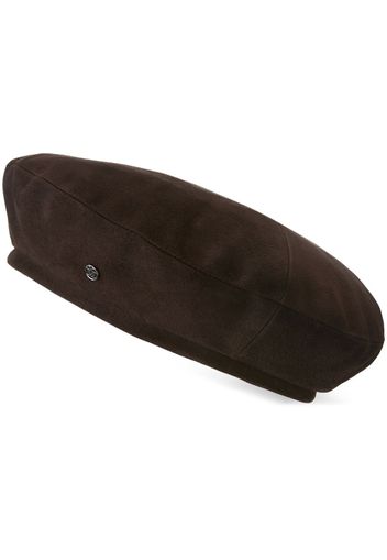 Maison Michel New Billy logo beret - Brown